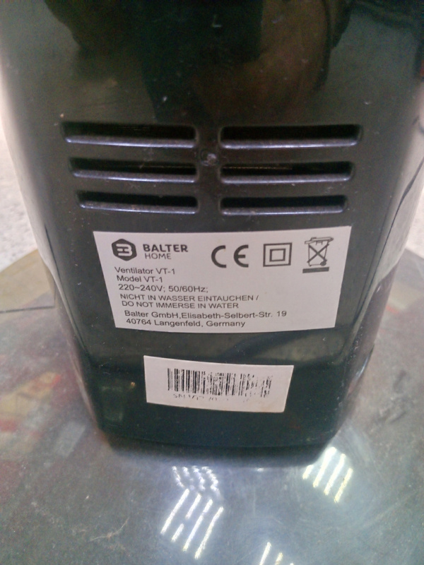 вентилятор   batler vt-1