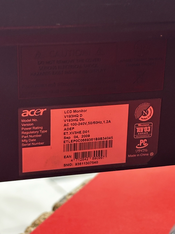 Монитор Acer V193HQ